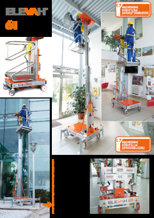 Kołowe platformy robocze z masztem pionowym Faraone Elevah 61