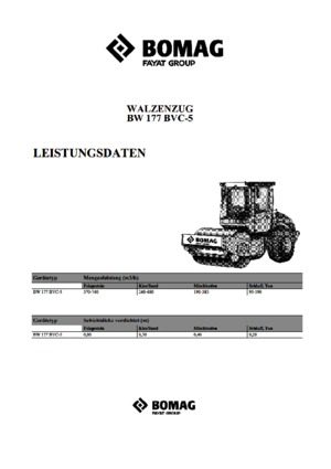 Pojedyncze walce drogowe Bomag BW 177 BVC 5