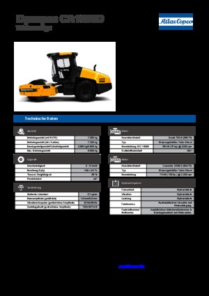 Pojedyncze walce drogowe Dynapac CA 1500 D