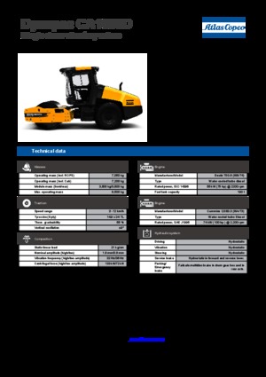 Pojedyncze walce drogowe Dynapac CA 1500 D