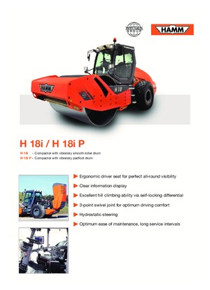Pojedyncze walce drogowe Hamm H 18i P