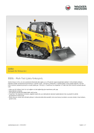 Ładowarki o sterowaniu burtowym Wacker Neuson 1101 c