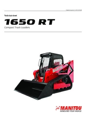 Ładowarki o sterowaniu burtowym Manitou 1650RT