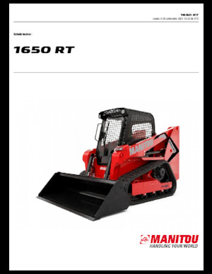 Ładowarki o sterowaniu burtowym Manitou 1650RT