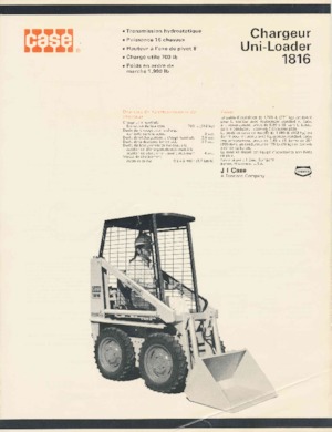 Ładowarki o sterowaniu burtowym Case 1816 