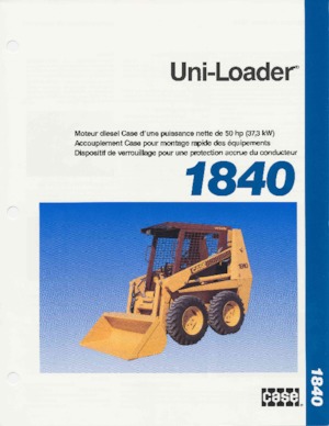 Ładowarki o sterowaniu burtowym Case 1845C 