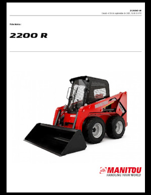 Ładowarki o sterowaniu burtowym Manitou 2200R