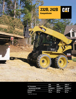 Ładowarki o sterowaniu burtowym Caterpillar 232B