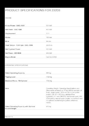 Ładowarki o sterowaniu burtowym Caterpillar 232D3