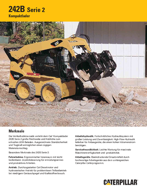 Ładowarki o sterowaniu burtowym Caterpillar 242B II