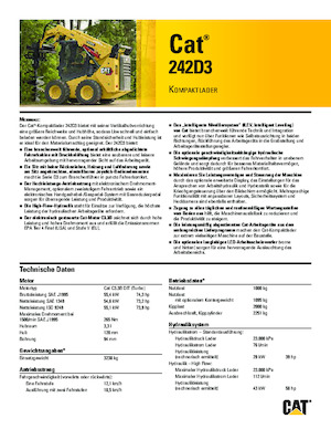 Ładowarki o sterowaniu burtowym Caterpillar 242D Series 3