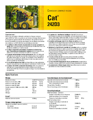 Ładowarki o sterowaniu burtowym Caterpillar 242D Series 3