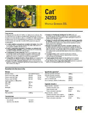 Ładowarki o sterowaniu burtowym Caterpillar 242D Series 3