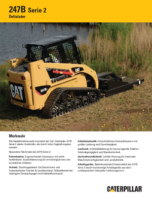 Ładowarki o sterowaniu burtowym Caterpillar 247B II