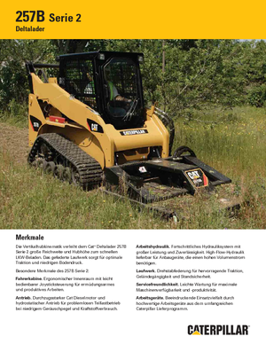 Ładowarki o sterowaniu burtowym Caterpillar 257B