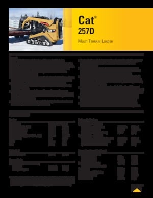Ładowarki o sterowaniu burtowym Caterpillar 257D