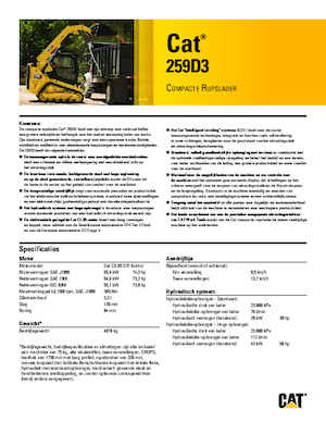 Ładowarki o sterowaniu burtowym Caterpillar 259D Serie 3 Deltalader