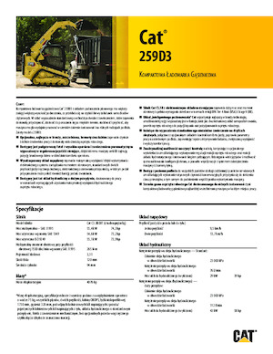 Ładowarki o sterowaniu burtowym Caterpillar 259D Serie 3 Deltalader