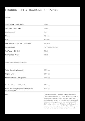 Ładowarki o sterowaniu burtowym Caterpillar 272D3