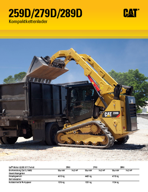 Ładowarki o sterowaniu burtowym Caterpillar 289D