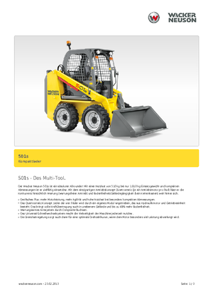 Ładowarki o sterowaniu burtowym Neuson 501s