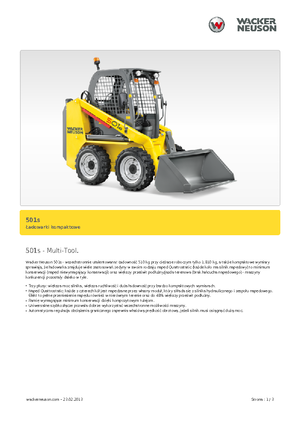 Ładowarki o sterowaniu burtowym Neuson 501s