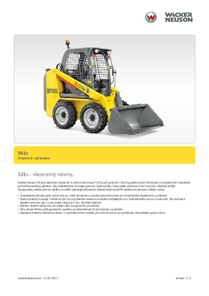 Ładowarki o sterowaniu burtowym Neuson 501s