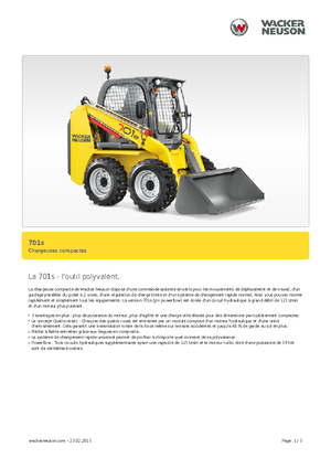 Ładowarki o sterowaniu burtowym Neuson 701s