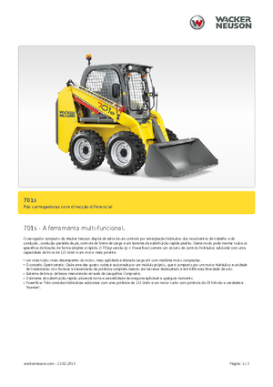 Ładowarki o sterowaniu burtowym Neuson 701s