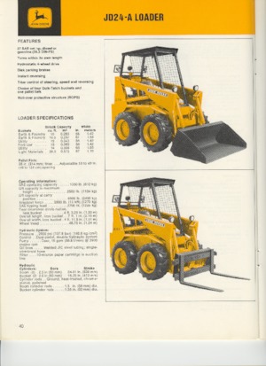 Ładowarki o sterowaniu burtowym John Deere Construction JD24A