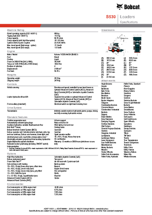 Ładowarki o sterowaniu burtowym Bobcat S530