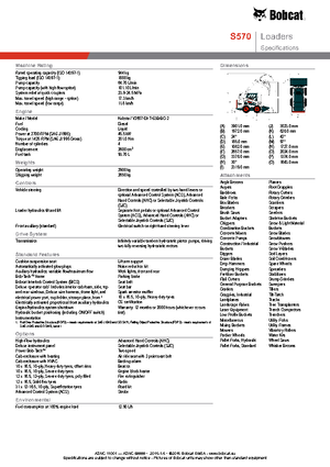 Ładowarki o sterowaniu burtowym Bobcat S570