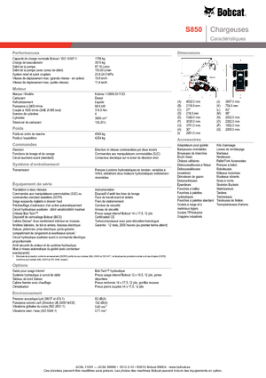 Ładowarki o sterowaniu burtowym Bobcat S850