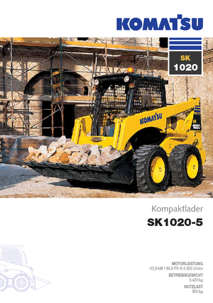Ładowarki o sterowaniu burtowym Komatsu SK1020-5 turbo