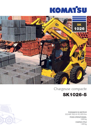 Ładowarki o sterowaniu burtowym Komatsu SK1026-5 turbo