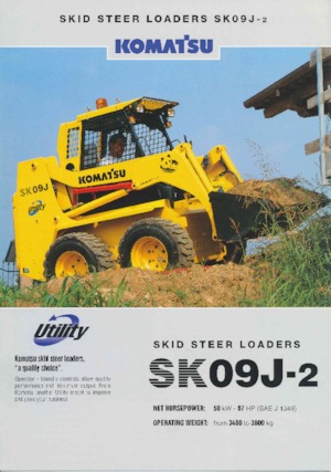 Ładowarki o sterowaniu burtowym Komatsu SK09J-2