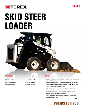 Ładowarki o sterowaniu burtowym Terex TSR 80