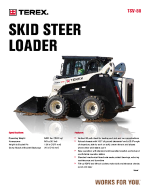Ładowarki o sterowaniu burtowym Terex TSV 80