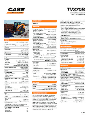 Ładowarki o sterowaniu burtowym Case TV370B