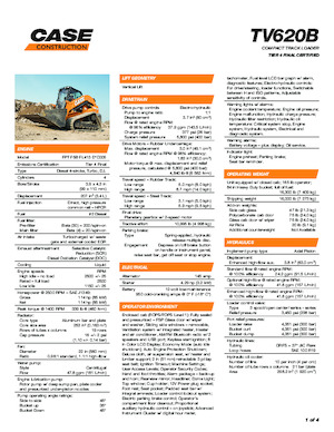 Ładowarki o sterowaniu burtowym Case TV620B