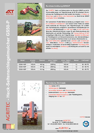 Sprzęt do prac letnich/Kosiarki skarpowe Agritec GS 50 S 160