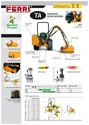 Sprzęt do prac letnich/Kosiarki skarpowe Ferri TA 26