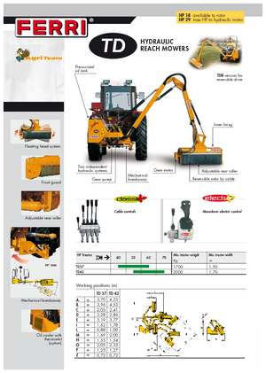 Sprzęt do prac letnich/Kosiarki skarpowe Ferri TD 42