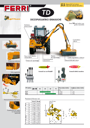 Sprzęt do prac letnich/Kosiarki skarpowe Ferri TD 42