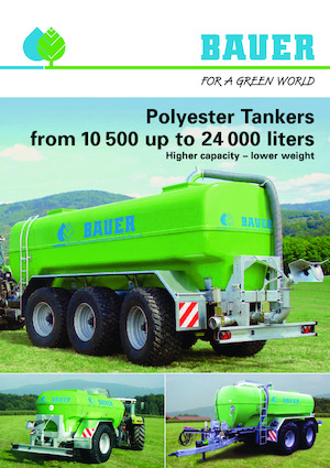 Zbiorniki na gnojowicę Bauer Irrigation Centrifugal tanker Poly 105 EA SF single axle