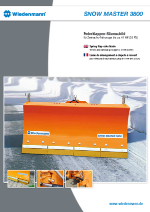 Lekkie pługi śnieżne lemieszowe Wiedenmann 3800