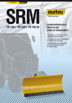 Lekkie pługi śnieżne lemieszowe Matev SRM-FB 130 L