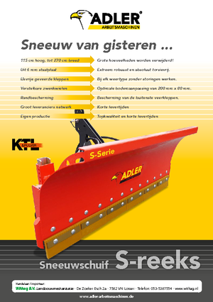 Pługi śnieżne z zabezpieczeniem sprężynowym listwy zgarniającej Adler S 300