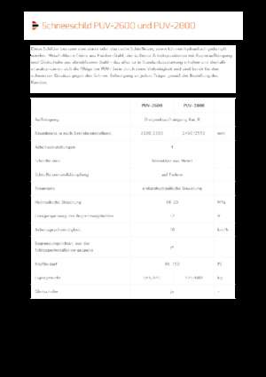 Pługi śnieżne z lemieszem uchylnym Pronar PUV 2800