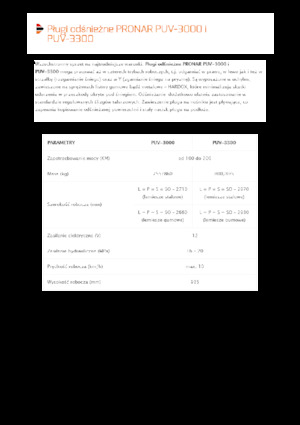 Pługi śnieżne z lemieszem uchylnym Pronar PUV 3300